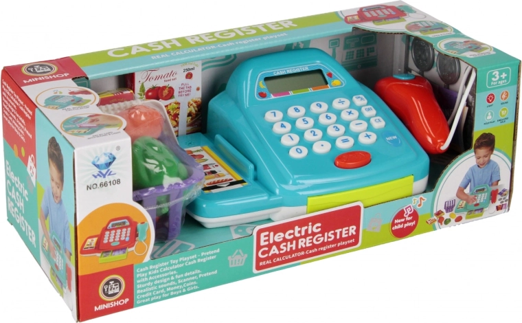 Elektromos pénztárgép boltos játékhoz