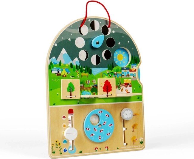 Bigjigs Toys Fa Motorikus Tábla Időjárás