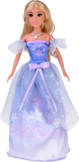 Mozgatható baba csillogó báliruha szettben