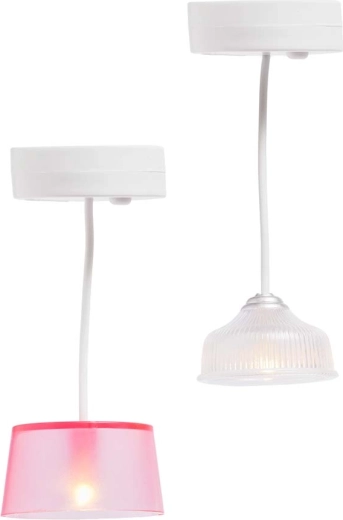 Két függesztett lámpa modern mini enteriőrbe