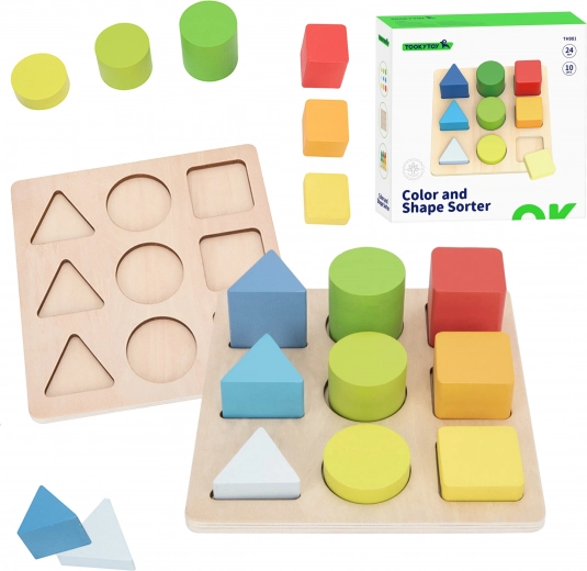 Tooky Toy oktató kirakó – geometriai formák