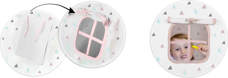 Ablak rolóval és felhajtható bejárat