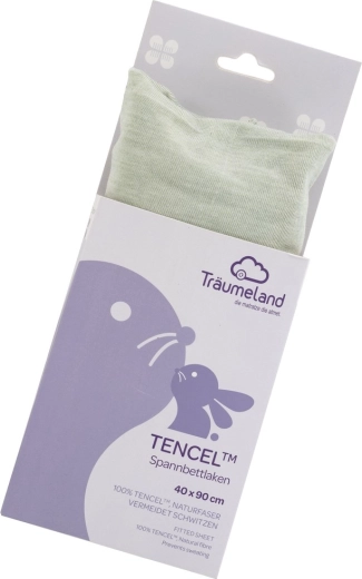 Träumeland Tencel gumis lepedő 40 × 90 cm desert sage