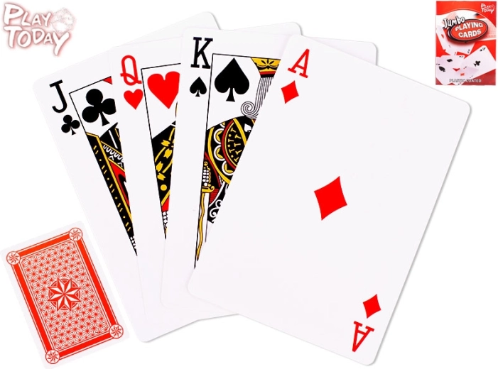 PLAY TODAY jumbo játékkártyák – extra nagy, 17 cm