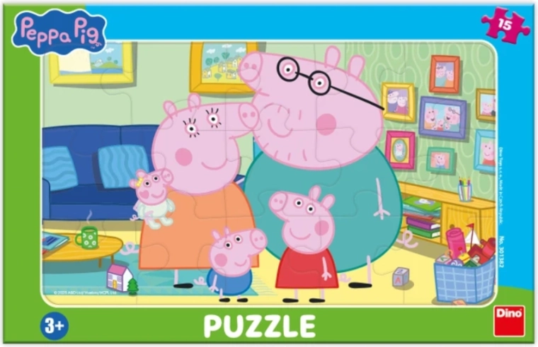 Peppa malac puzzle a nappaliban, 15 darab