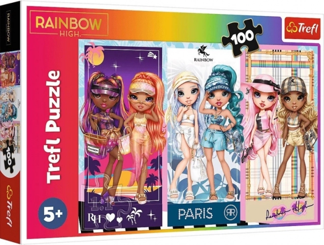 100 darabos Rainbow High – szivárvány babák puzzle