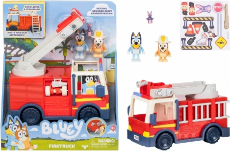 Bluey tűzoltóautó figurákkal