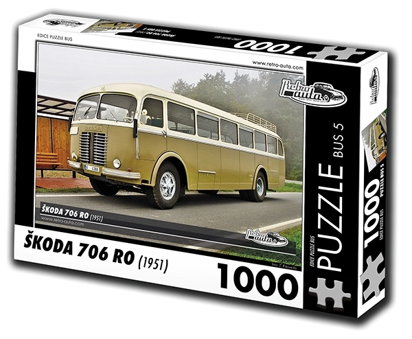 RETRO-AUTÓK Puzzle Autóbusz Škoda 706 RO (1951) 1000 darabos