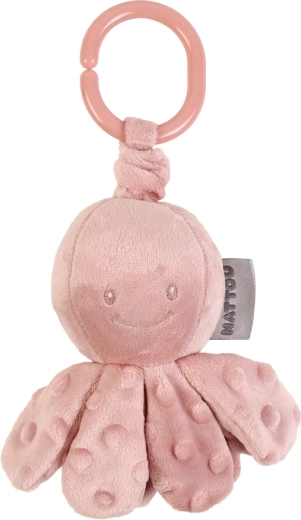 Nattou vibrációs polipocska C karikán Lapidou dusty pink 20 cm