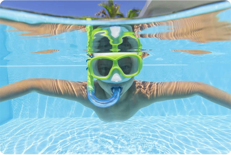 Kényelmes légzés visszacsapó szelepes snorkellel