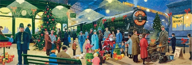Clementoni panorámás puzzle Karácsonyi kollekció: Mikulás, 1000 darab