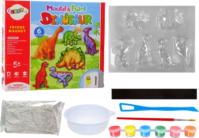 DIY készlet dinoszaurusz gipsz mágnesek festéséhez