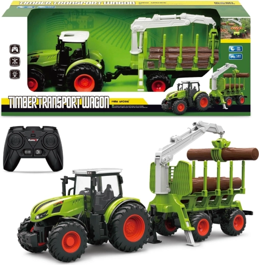 RC gazdasági traktor 1:24 fénnyel és hanggal