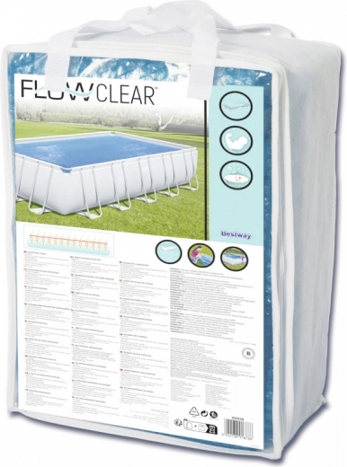 Napelemes takaró 703 × 366 cm BESTWAY keretes medencékhez