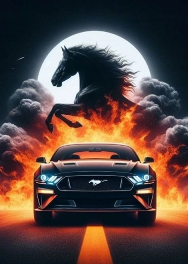 Norimpex gyémántfestés sportautó Mustang 30 × 40 cm