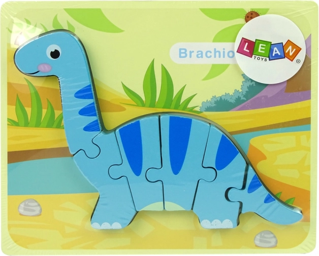 Fa dinoszaurusz kirakó – kék brachioszaurusz