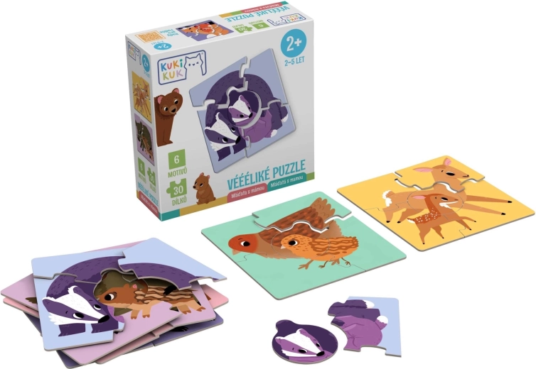 Óóóriási puzzle – kölykök a mamával