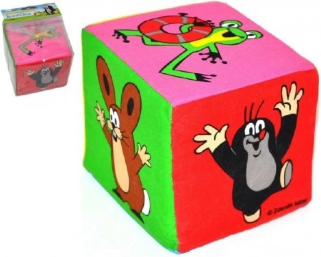 Textil kocka Kisvakond 10 cm