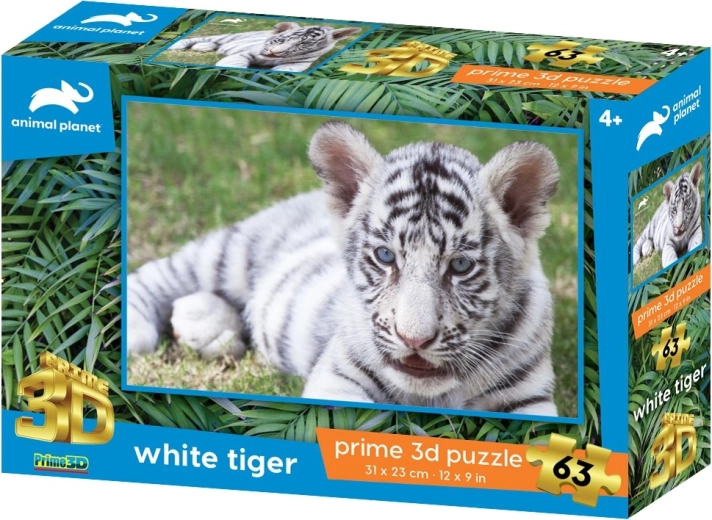 3D puzzle Fehér tigris 63 darab