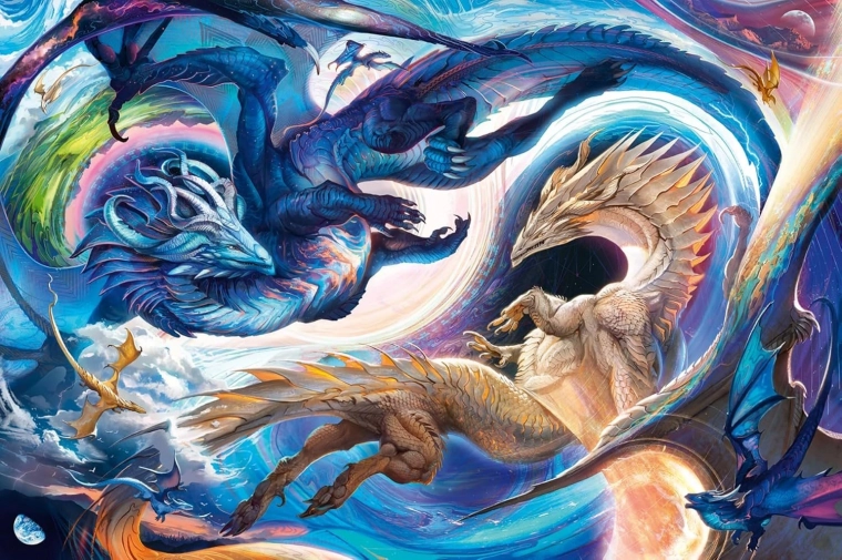 Ravensburger puzzle sárkányok: Éjjel és nappal 5000 darabos