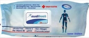 Medifresh nedves törlőkendők felnőtteknek klippel, 60 db