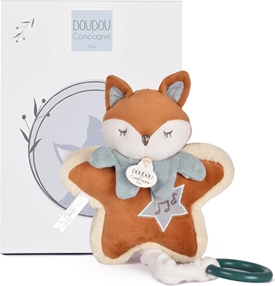 Doudou ajándékszett: plüss róka Timo felhúzható altatódallal, 16 cm