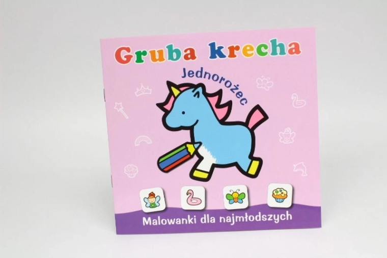 Vastag vonalú egyszarvú – színező matricákkal