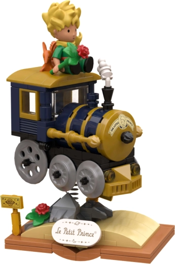 Ikonikus kisvonat könyvalakú talapzaton