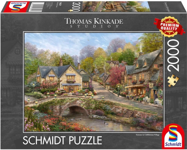 Schmidt puzzle Nyár a Cobblestone village-ben, 2000 darab