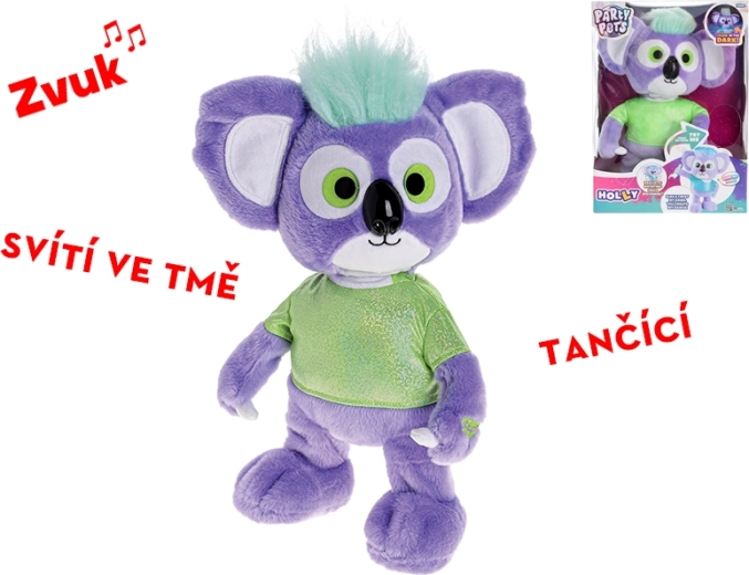 Táncoló plüss koala Holly hanggal, sötétben világító, 36 cm