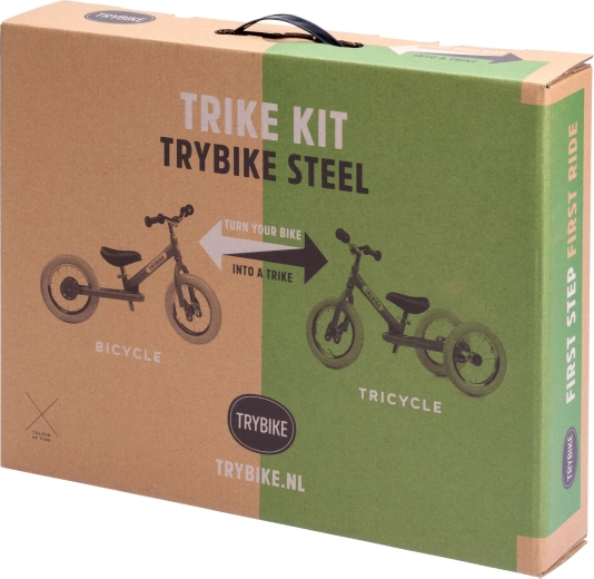 Trybike Vintage átalakító készlet futóbicikliről triciklire, krémszínű kerékkel