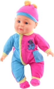 Beszélő baba 30 cm színes ruhácskában