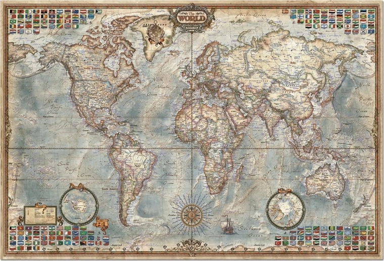 Educa puzzle – a világ politikai térképe, 4000 darab