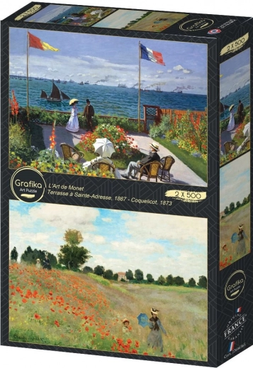 Sainte Adresse-i kert és Vadpipacs-mező puzzle 2x500 darab