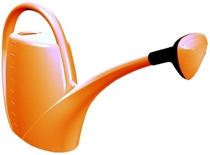 4,5 l-es locsolókanna szórófejjel – narancssárga műanyag