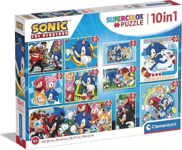 Clementoni puzzle SÜNDISZNÓ SONIC 10 az 1-ben