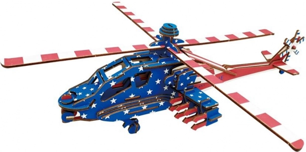 Fa 3D puzzle Amerikai harci helikopter Apache