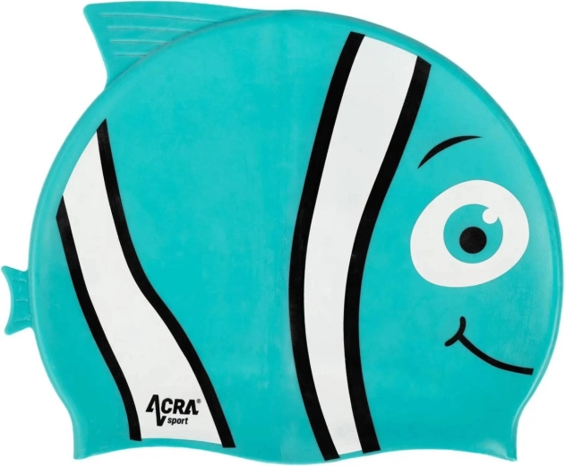 Acra gyerek szilikon úszósapka Nemo türkiz - 1 db