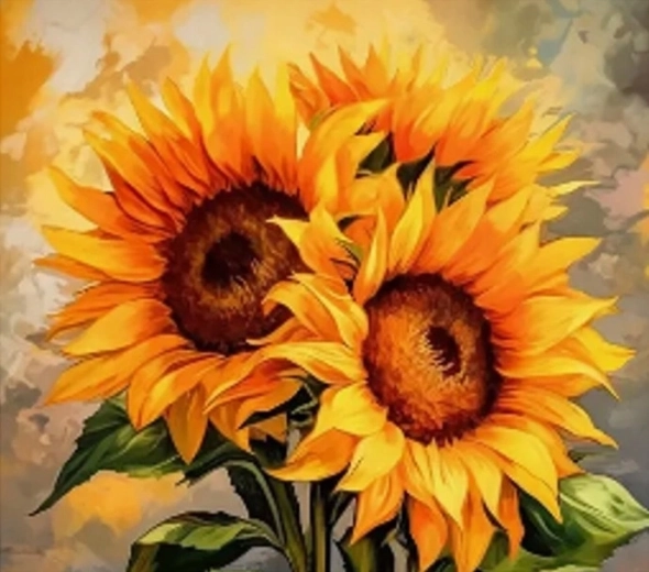 Norimpex Számfestő Három napraforgó 40 × 50 cm