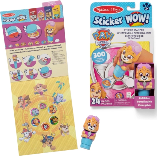 Melissa & Doug Sticker Wow! Mancs Őrjárat Skye – matricás pecsét és feladatkönyv