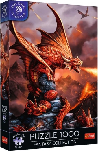 TREFL puzzle Premium Plus Fantasy: tűzsárkány, 1000 darabos