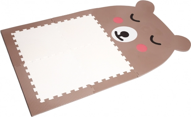 Design puzzle padló Mackó barna fehér hassal