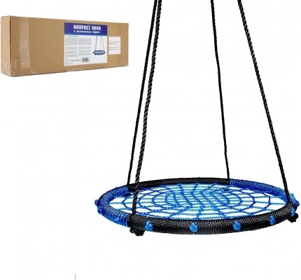 Hintázó kör kötélhálós ülőfelülettel 80 cm – Kék