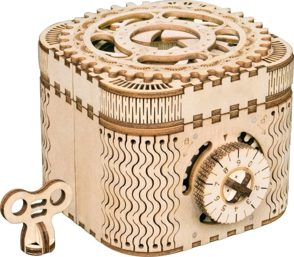 RoboTime 3D fa mechanikus puzzle ékszerdoboz