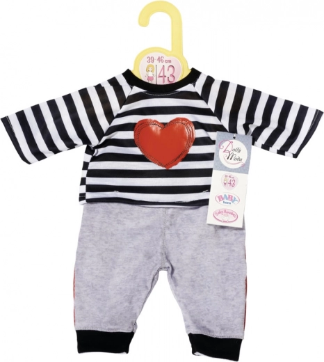 Dolly Moda csíkos melegítő szett 43 cm-es babákhoz