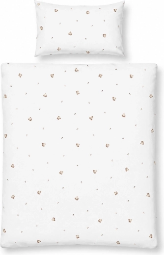 Babymatex vízálló jersey ágyneműhuzat kiságyba, macis 100 × 135 cm, 40 × 60 cm