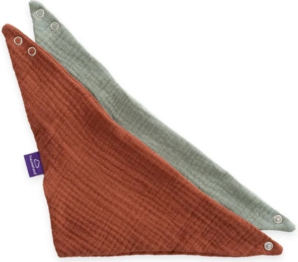 Träumeland bandana nyálkendő terrakotta és zsályazöld - 2 db