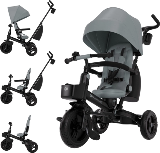 Kinderkraft aveo 2 plus multifunkciós tricikli szürke