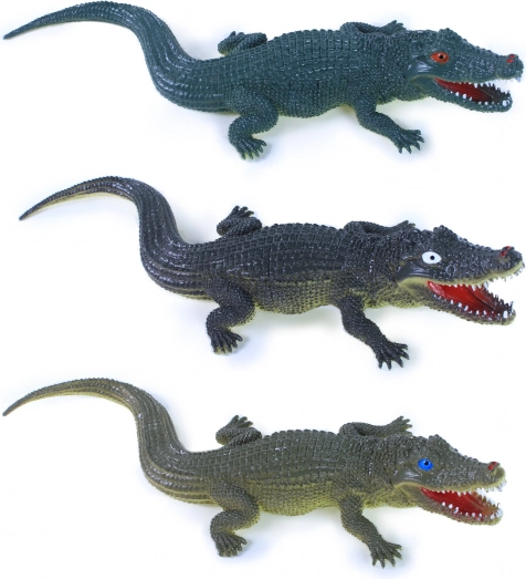 műanyag krokodil 38 cm – élethű játék gyerekeknek, 3 féle