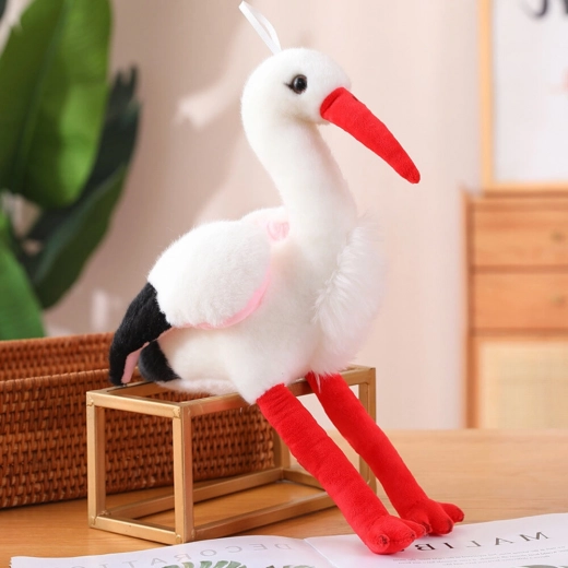 Plüss gólya – puha, ölelhető játék 37 cm